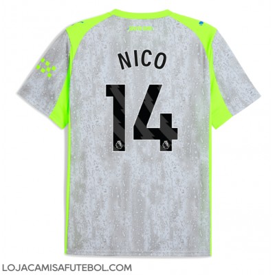 Camisa de Futebol Manchester City Nico Gonzalez #14 Equipamento Alternativo 2025-26 Manga Curta Camisa de Futebol Manchester City Nico Gonzalez #14 Equipamento Alternativo 2025-26 Manga Curta